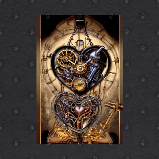 Steampunk mechanical heart by Dendros-Studio